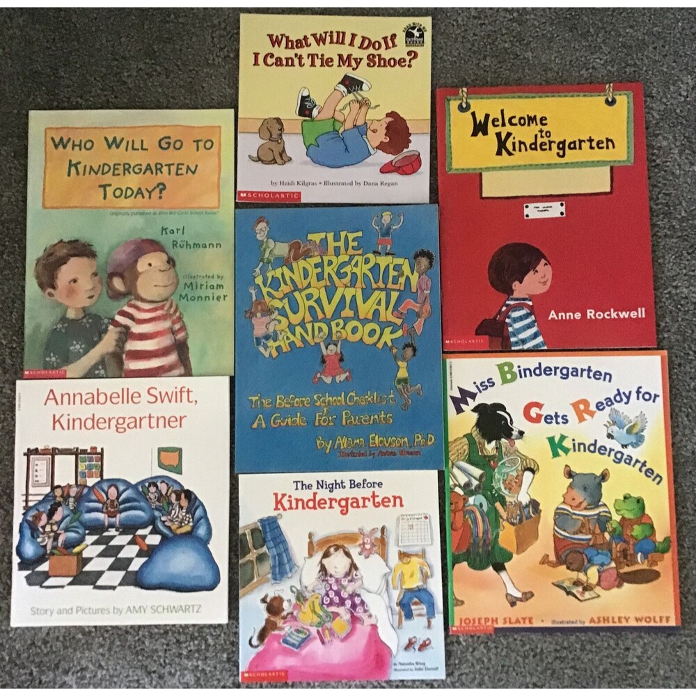 New Children’s Paperback Kindergarten Storybooks & Survival Handbook Lot Of 7